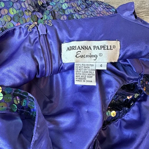 Adrianna Papell Evening Beautiful Vintage Sequin Dress - Picture 14 of 16